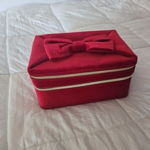 Estee Lauder Red Velvet Case with Gold Accents